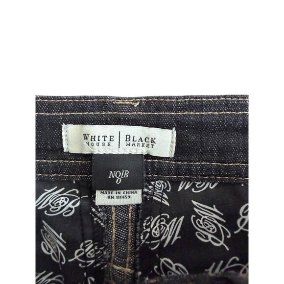 WHITE HOUSE BLACK MARKET Noir Bootcut Black Jeans Size 0 - Picture 2 of 8